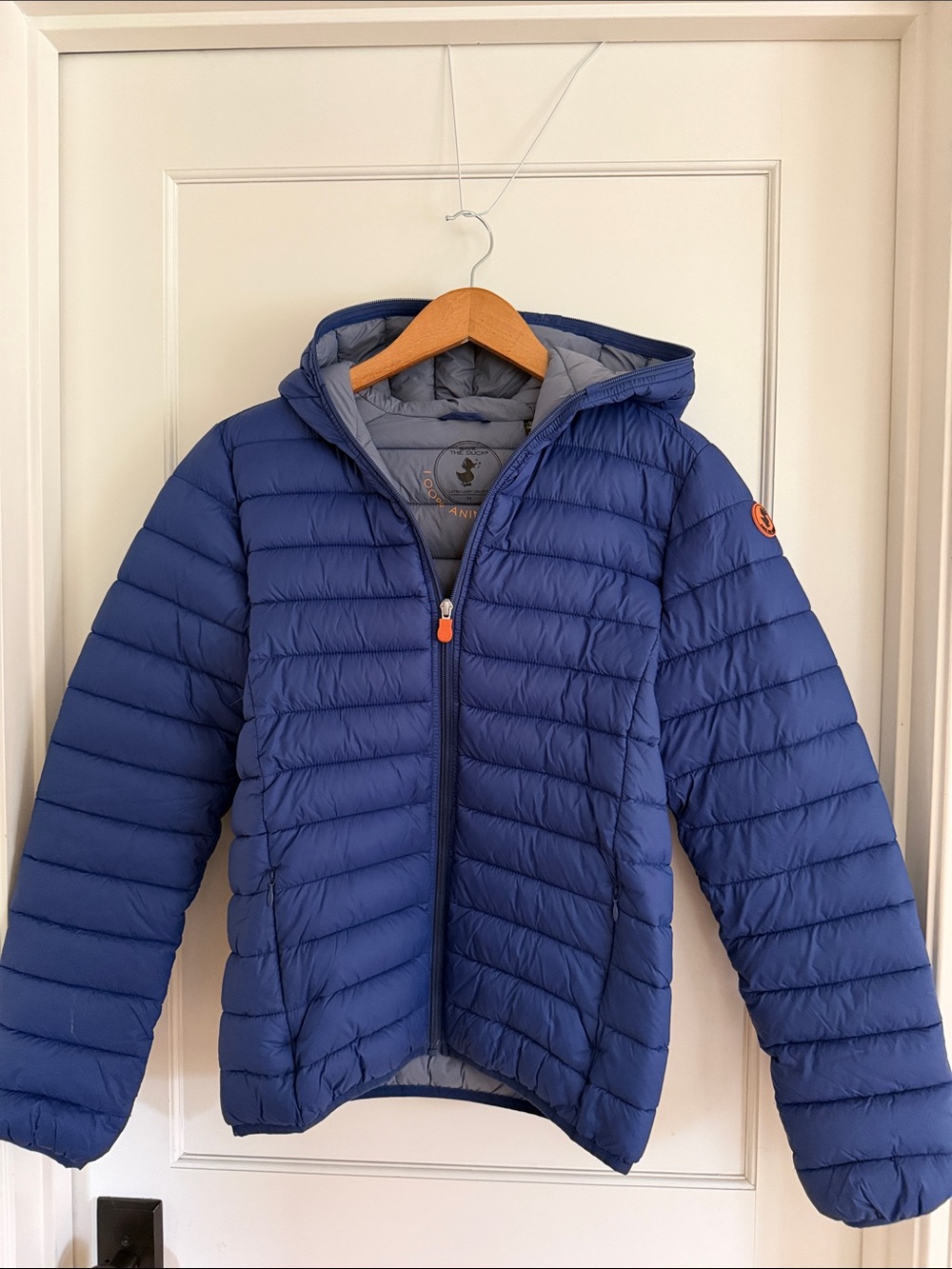 SAVE THE DUCK Kids Hooded Puffer Jacket - Blue